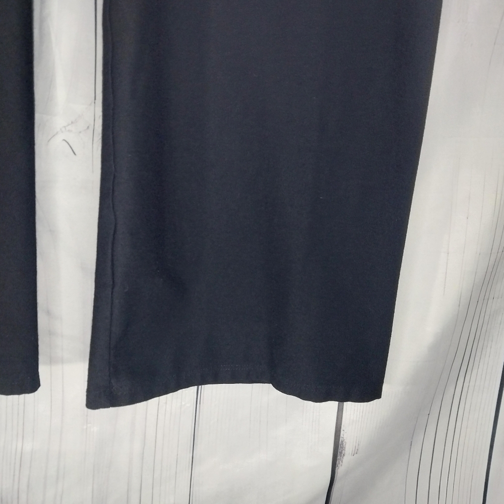 Eileen Fisher Cropped Black Wide-Leg Classic Minimalist Workwear Pants - Picture 3 of 11